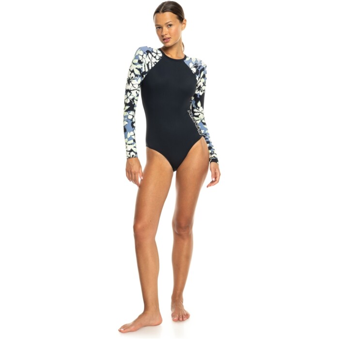 2024 Roxy Mujer Active Traje De Surf De Una Pieza ERJWR03801 - Wild Wind Hibiscus Mirage